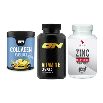 Haut, Haare & Nägel: ESN Collagen + GN Vitamin + #GYMJUICE ZINC – alle enthaltenen Artikel