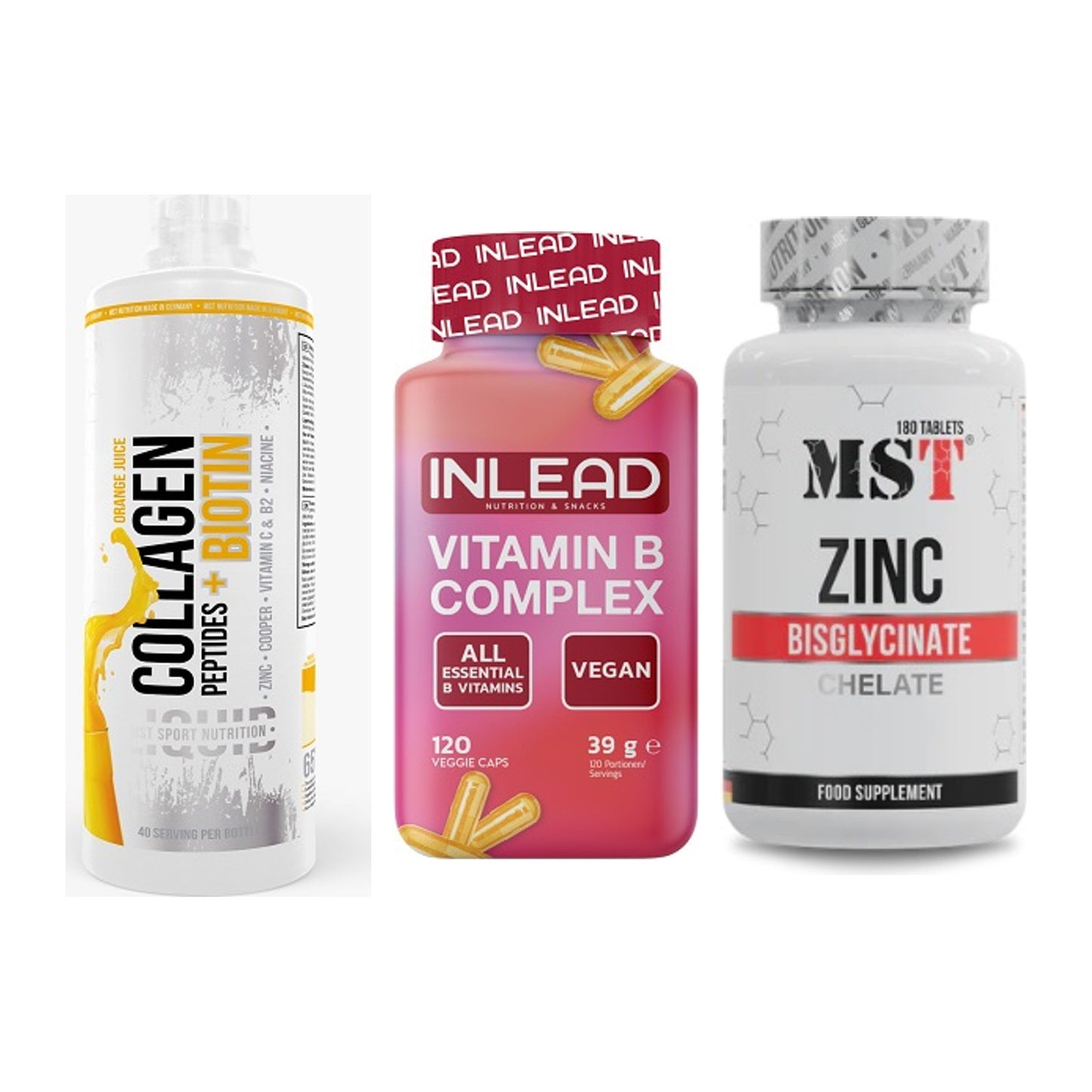 Haut, Haare & Nägel: MST Collagen + INLEAD Vitamin + MST Zinc – alle enthaltenen Artikel