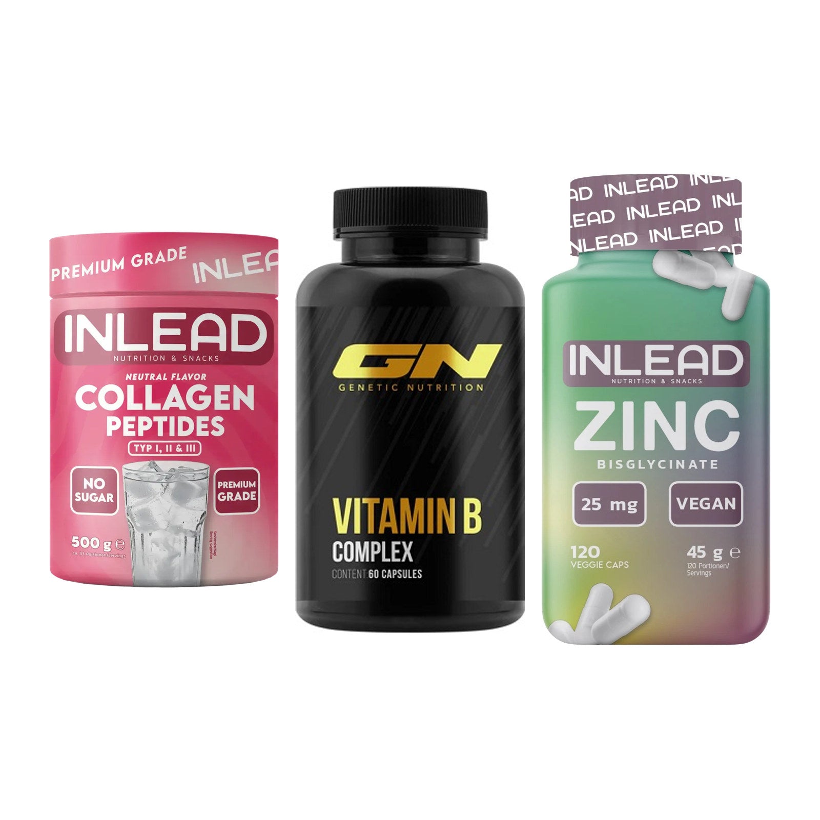 Haut, Haare & Nägel: INLEAD Collage + GN Vitamin + INLEAD Zink – alle enthaltenen Artikel
