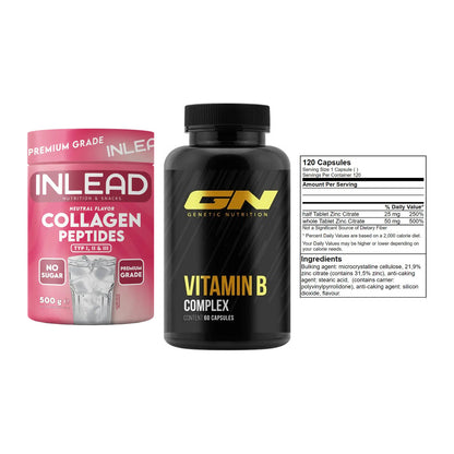 Haut, Haare & Nägel: INLEAD Collage + GN Vitamin + GN Zinc Citrat – alle enthaltenen Artikel