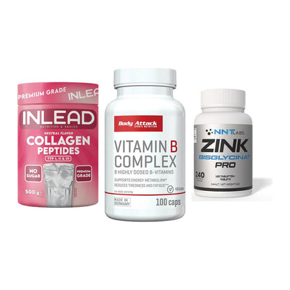 Haut, Haare & Nägel: INLEAD Collage + Body Attack + NNT Zink 50mg – alle enthaltenen Artikel