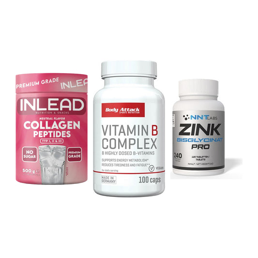 Haut, Haare & Nägel: INLEAD Collage + Body Attack + NNT Zink 50mg – alle enthaltenen Artikel