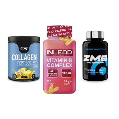 Haut, Haare & Nägel: ESN Collagen + INLEAD Vitamin + Scitec ZMB – alle enthaltenen Artikel