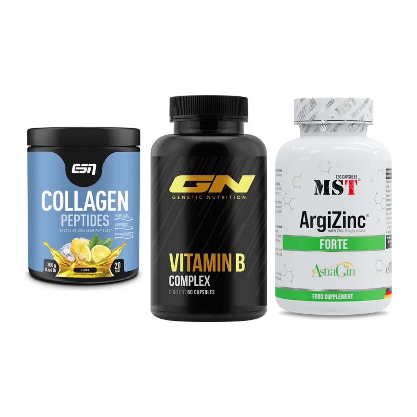 Haut, Haare & Nägel: ESN Collagen + GN Vitamin + MST ArgiZinc – alle enthaltenen Artikel