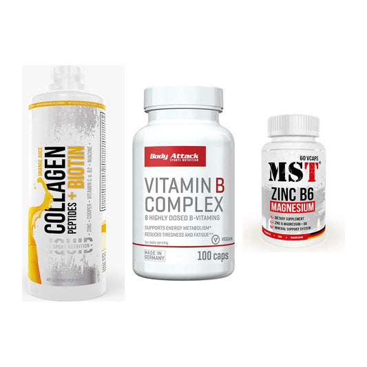 Haut, Haare & Nägel: MST Collagen + Body Attack + MST Zinc – alle enthaltenen Artikel