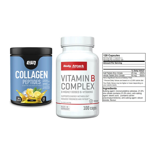Haut, Haare & Nägel: ESN Collagen + Body Attack + GN Zinc Citrat – alle enthaltenen Artikel