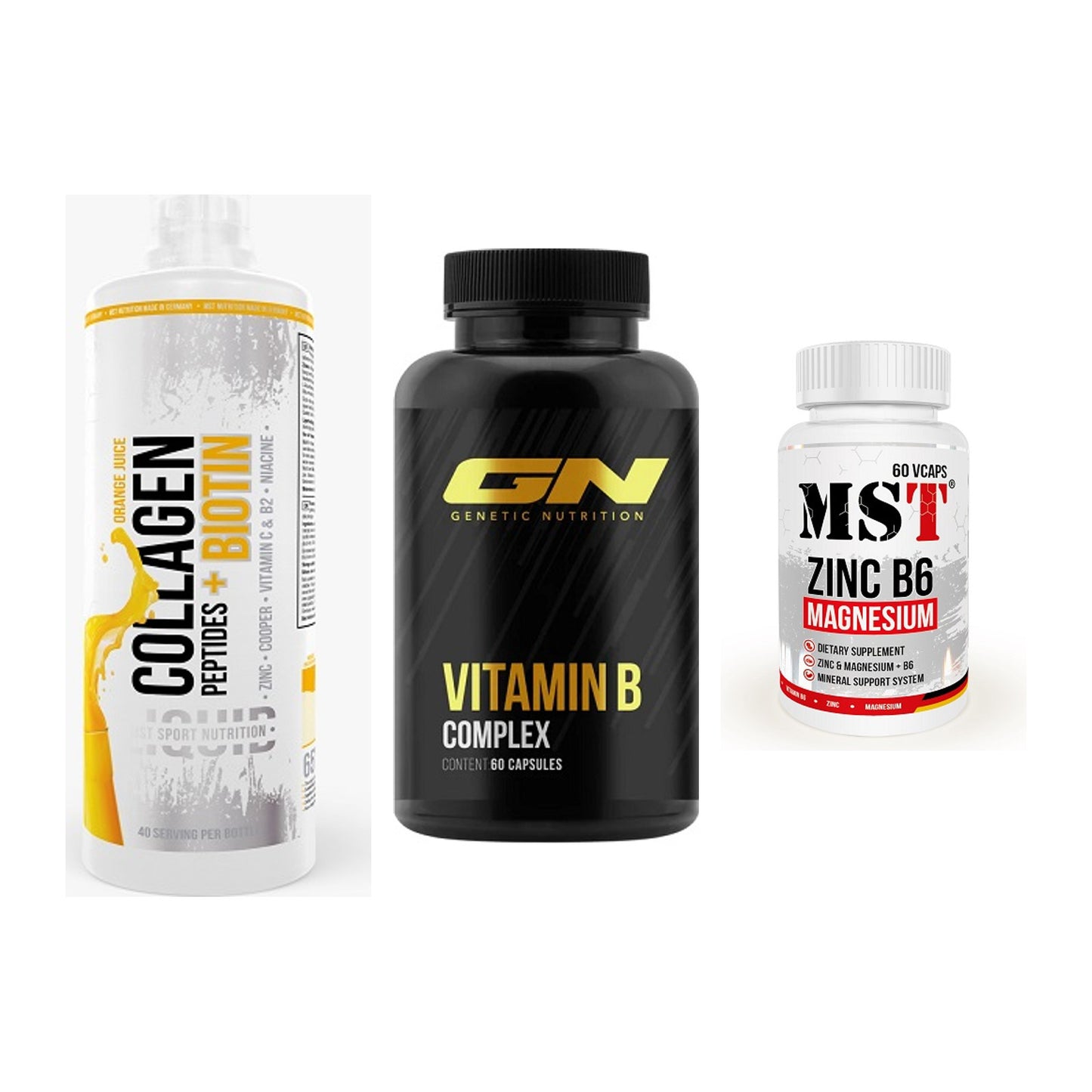 Haut, Haare & Nägel: MST Collagen + GN Vitamin + MST Zinc – alle enthaltenen Artikel