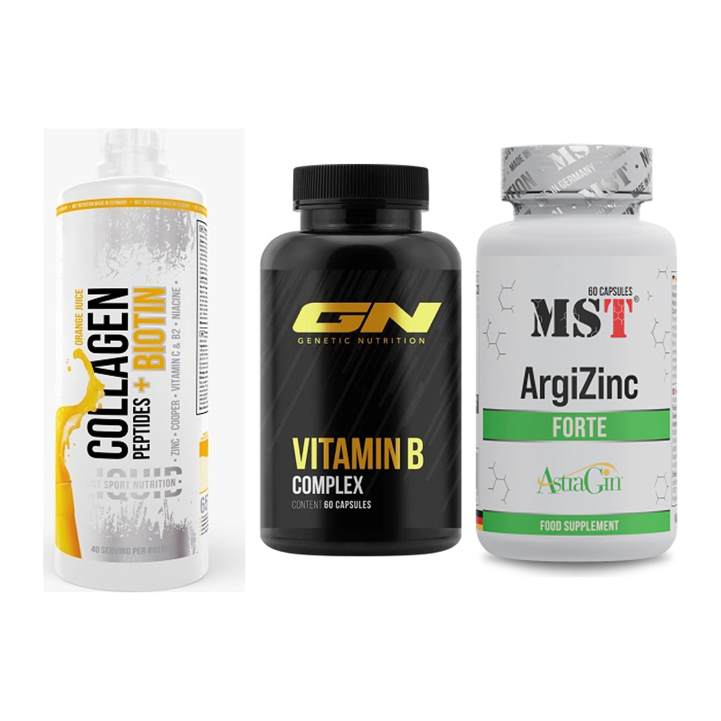 Haut, Haare & Nägel: MST Collagen + GN Vitamin + MST ArgiZinc – alle enthaltenen Artikel