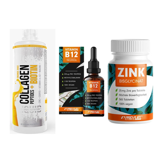 Haut, Haare & Nägel: MST Collagen + ProFuel Vitami + ProFuel Zink – alle enthaltenen Artikel