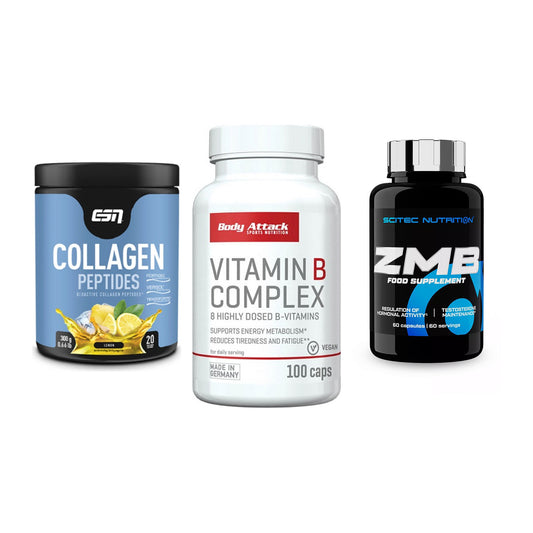 Haut, Haare & Nägel: ESN Collagen + Body Attack + Scitec ZMB – alle enthaltenen Artikel