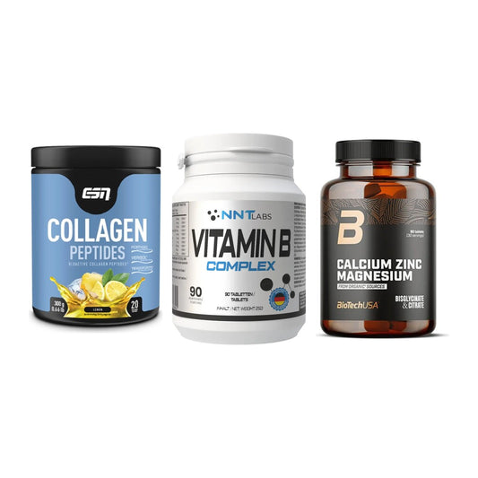 Haut, Haare & Nägel: ESN Collagen + NNT Vitamin B + BioTech Calciu – alle enthaltenen Artikel
