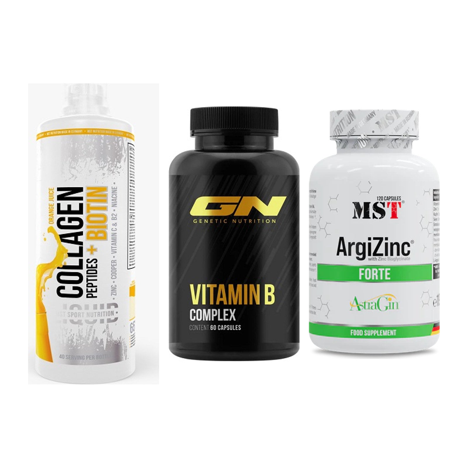 Haut, Haare & Nägel: MST Collagen + GN Vitamin + MST ArgiZinc – alle enthaltenen Artikel