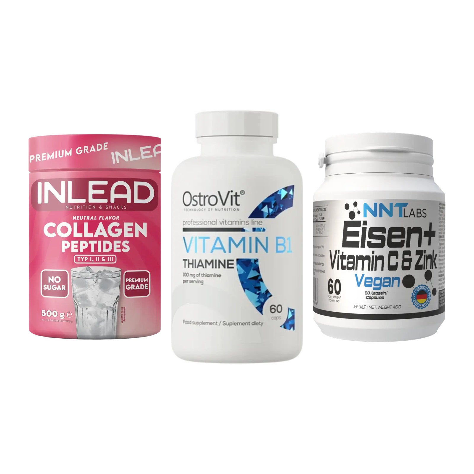 Haut, Haare & Nägel: INLEAD Collage + Ostrovit + NNT Eisen – alle enthaltenen Artikel
