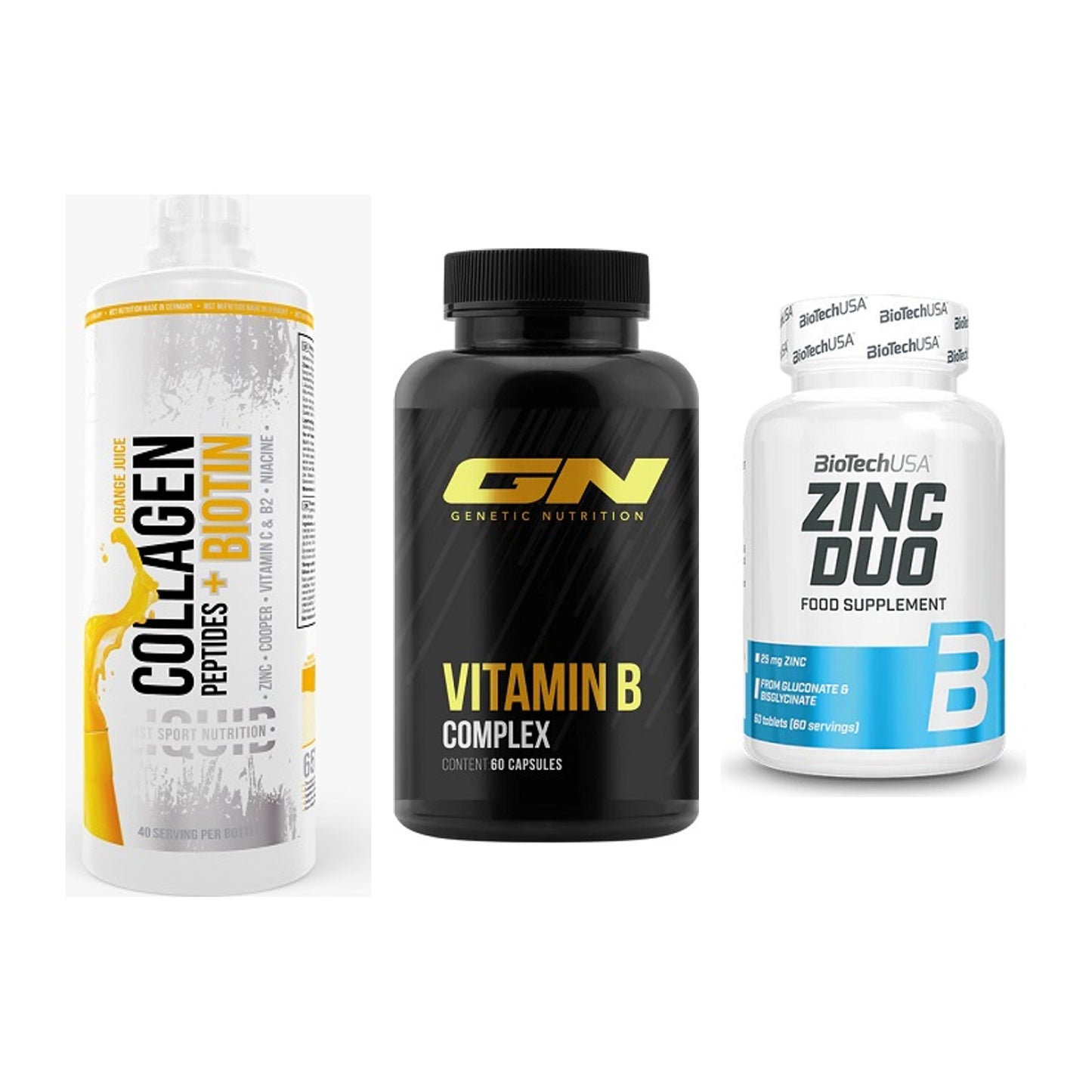 Haut, Haare & Nägel: MST Collagen + GN Vitamin + BioTech Zinc – alle enthaltenen Artikel