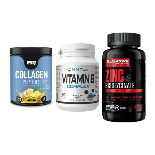 Haut, Haare & Nägel: ESN Collagen + NNT Vitamin B + Body Attack – alle enthaltenen Artikel