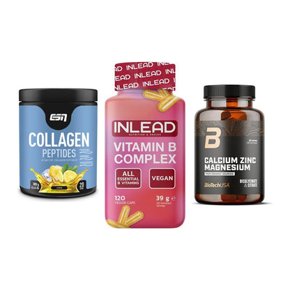 Haut, Haare & Nägel: ESN Collagen + INLEAD Vitamin + BioTech Calciu – alle enthaltenen Artikel