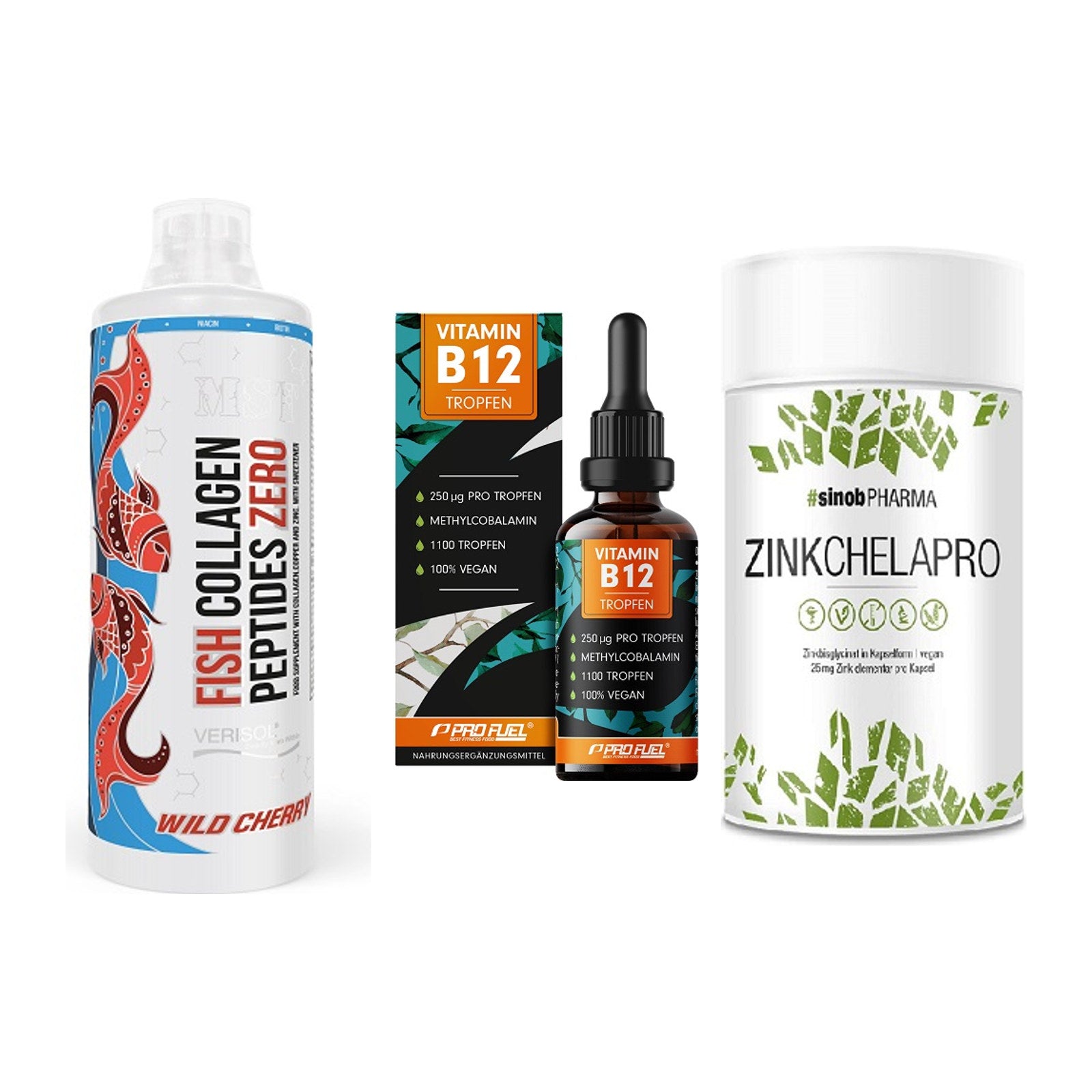 Haut, Haare & Nägel: MST Fish + ProFuel Vitami + Sinob Zink – alle enthaltenen Artikel