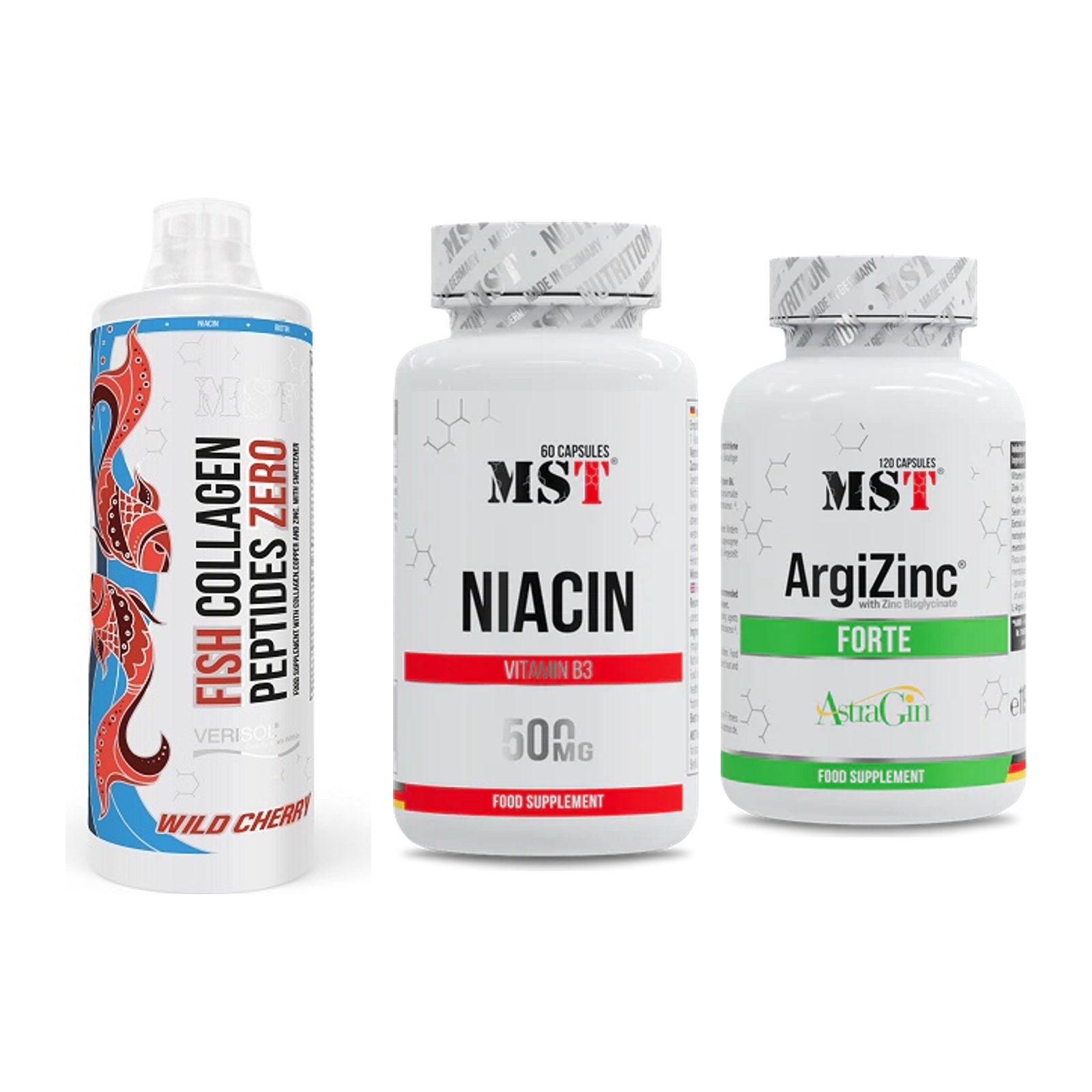Haut, Haare & Nägel: MST Fish + MST Niacin + MST ArgiZinc – alle enthaltenen Artikel