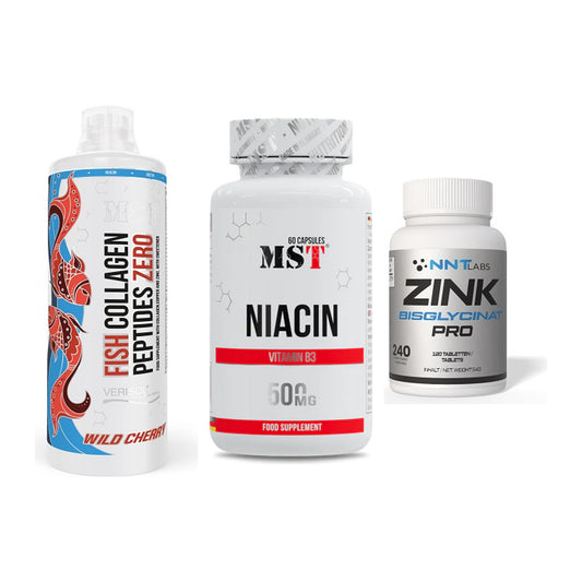 Haut, Haare & Nägel: MST Fish + MST Niacin + NNT Zink 50mg – alle enthaltenen Artikel