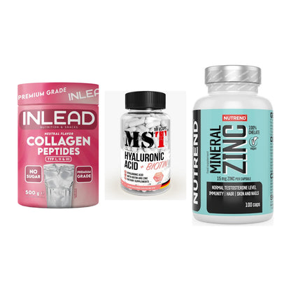 Haut, Haare & Nägel: INLEAD Collage + MST Hyaluronic + Nutrend Zinc – alle enthaltenen Artikel