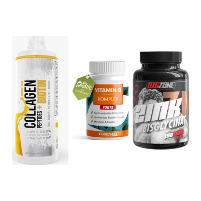 Haut, Haare & Nägel: MST Collagen + ProFuel Vitami + Big Zone Zink – alle enthaltenen Artikel