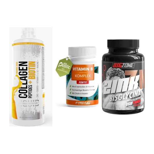 Haut, Haare & Nägel: MST Collagen + ProFuel Vitami + Big Zone Zink – alle enthaltenen Artikel