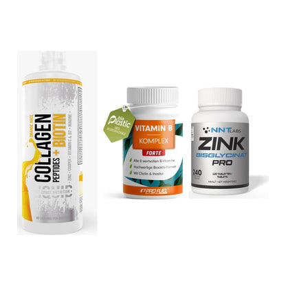 Haut, Haare & Nägel: MST Collagen + ProFuel Vitami + NNT Zink 50mg – alle enthaltenen Artikel