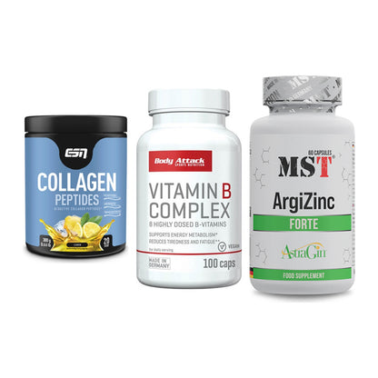 Haut, Haare & Nägel: ESN Collagen + Body Attack + MST ArgiZinc – alle enthaltenen Artikel