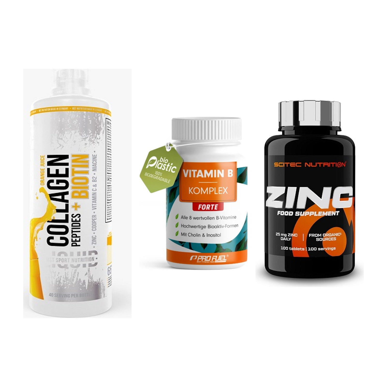 Haut, Haare & Nägel: MST Collagen + ProFuel Vitami + Scitec Zinc – alle enthaltenen Artikel
