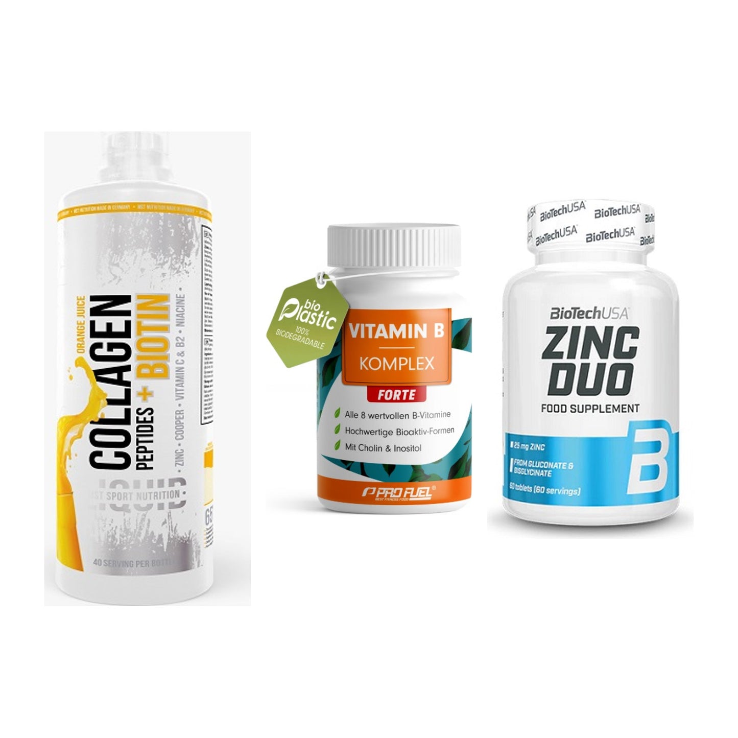 Haut, Haare & Nägel: MST Collagen + ProFuel Vitami + BioTech Zinc – alle enthaltenen Artikel