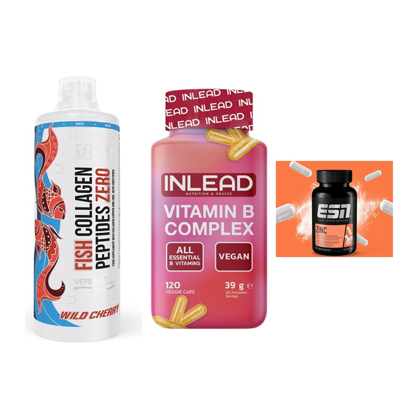 Haut, Haare & Nägel: MST Fish + INLEAD Vitamin + ESN Zinc – alle enthaltenen Artikel