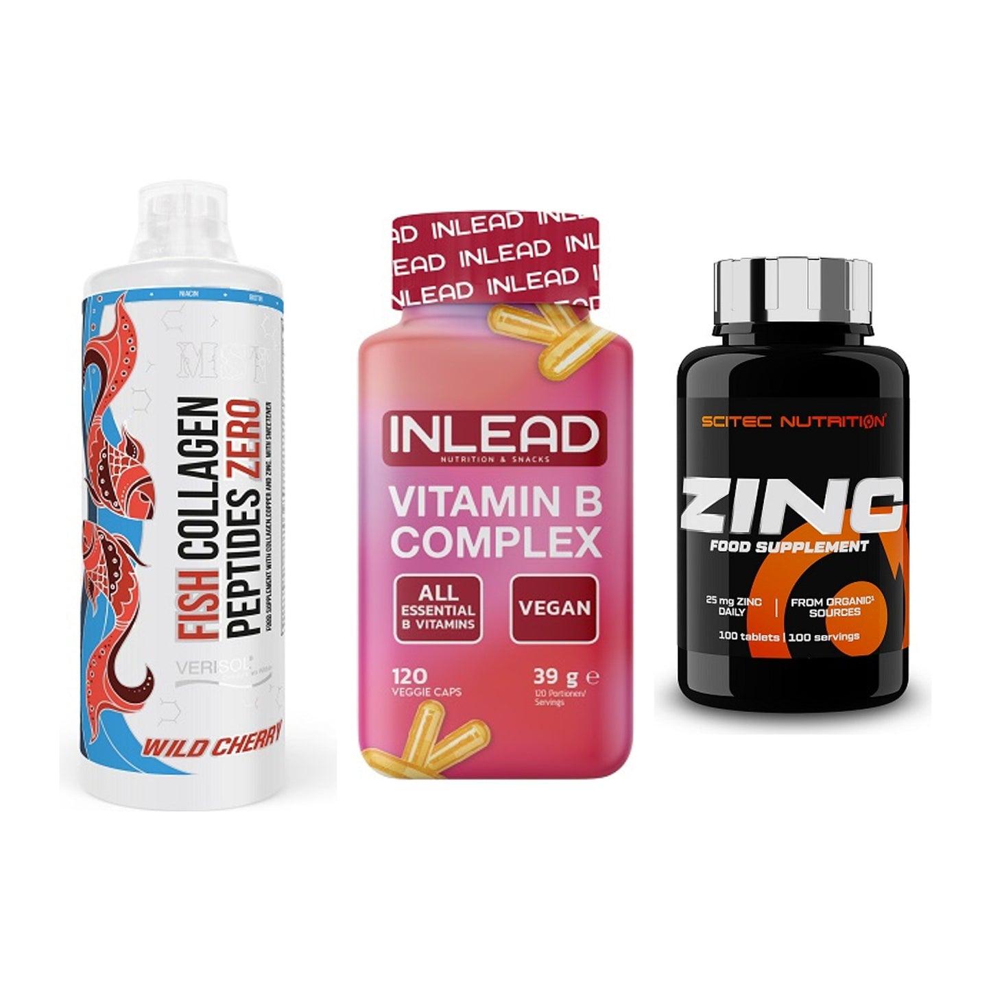 Haut, Haare & Nägel: MST Fish + INLEAD Vitamin + Scitec Zinc – alle enthaltenen Artikel