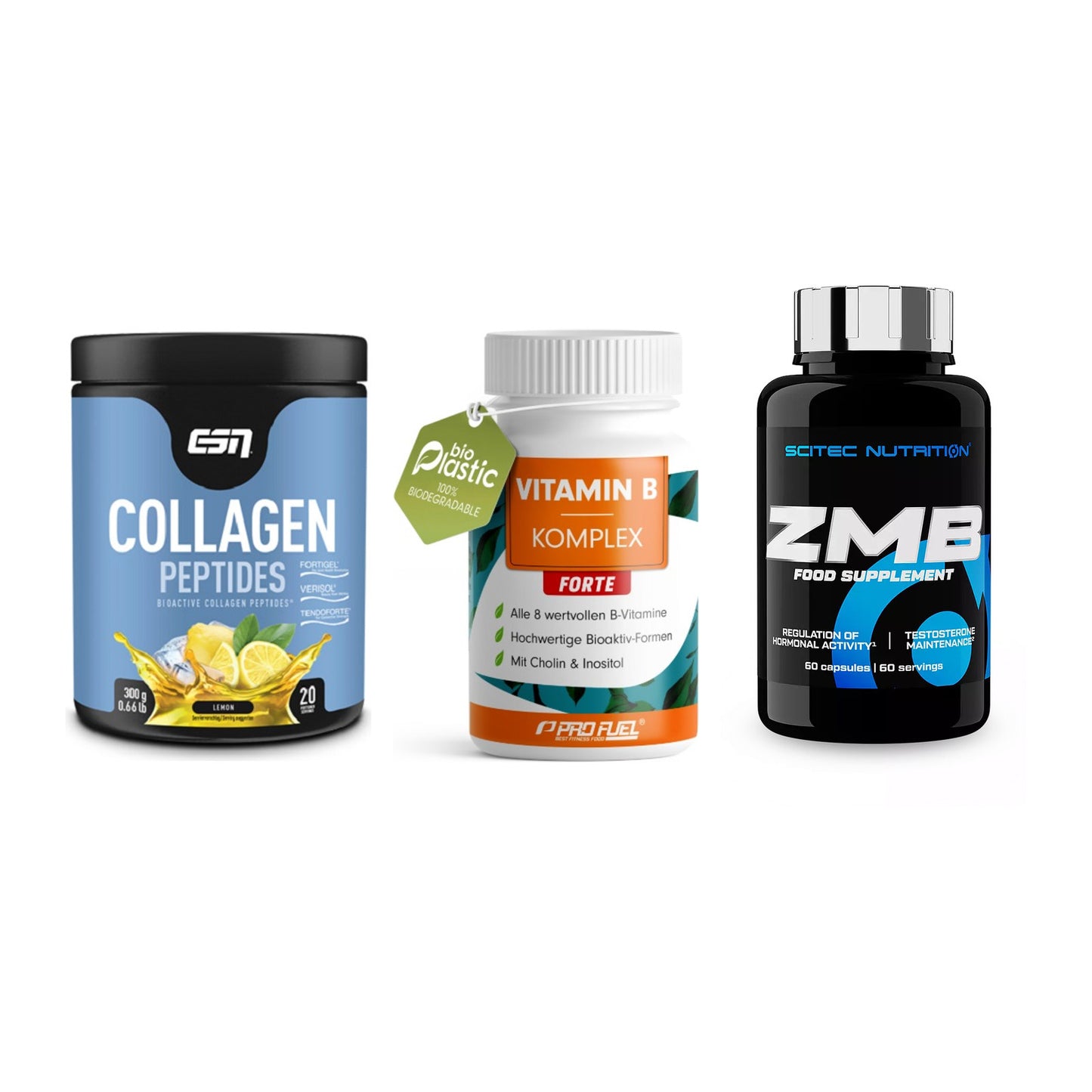 Haut, Haare & Nägel: ESN Collagen + ProFuel Vitami + Scitec ZMB – alle enthaltenen Artikel