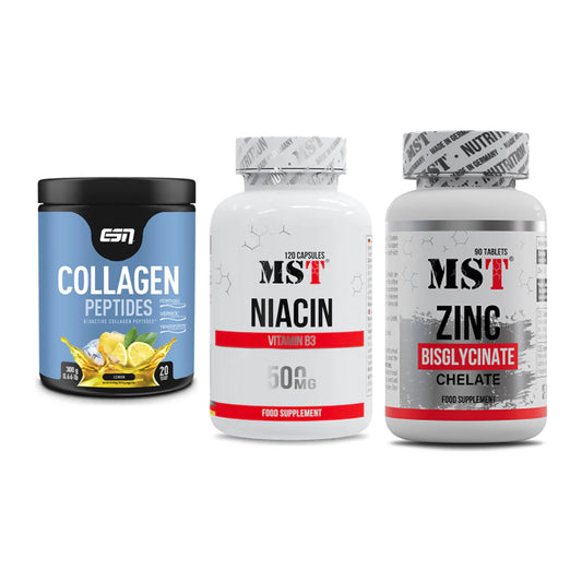 Haut, Haare & Nägel: ESN Collagen + MST Niacin + MST Zinc – alle enthaltenen Artikel
