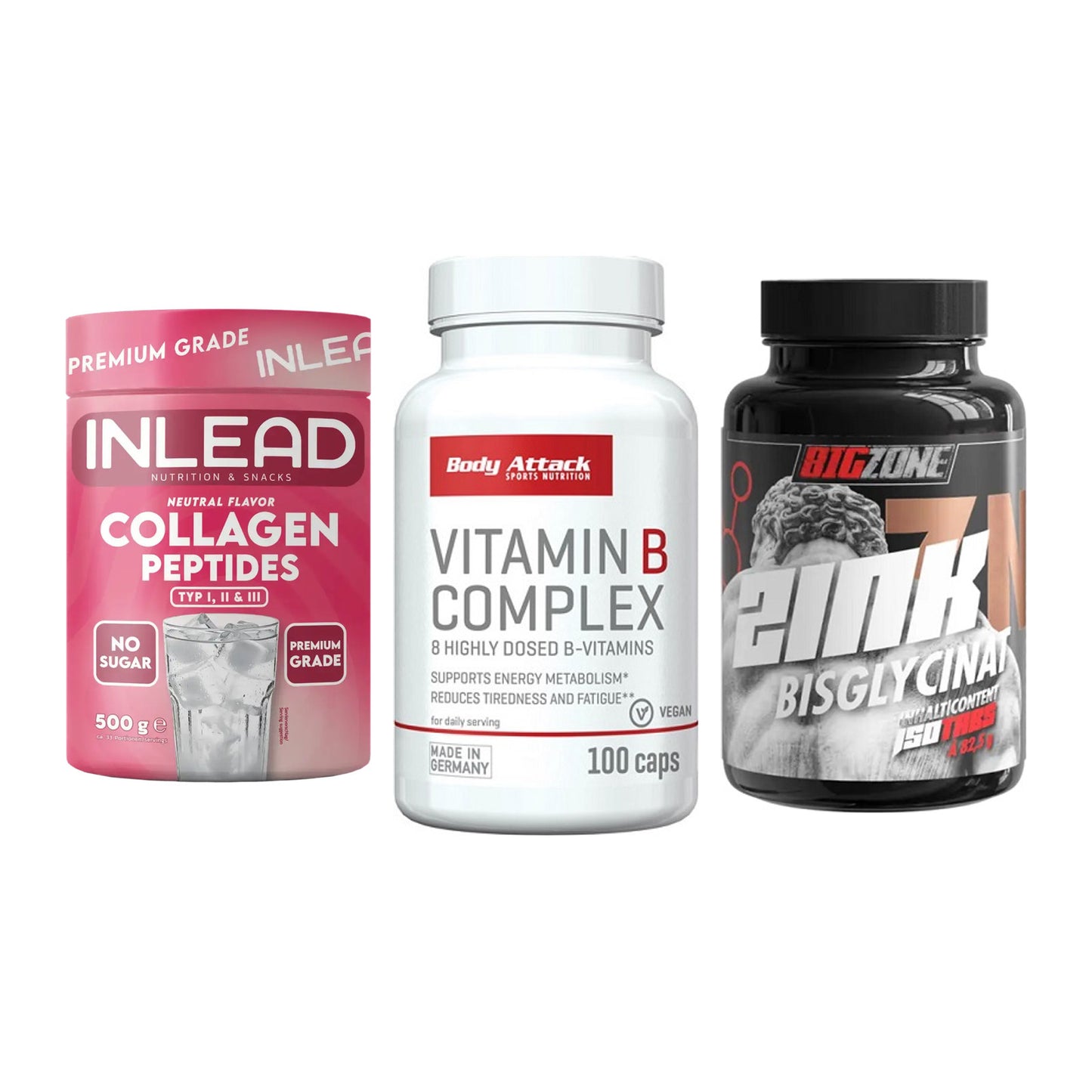 Haut, Haare & Nägel: INLEAD Collage + Body Attack + Big Zone Zink – alle enthaltenen Artikel