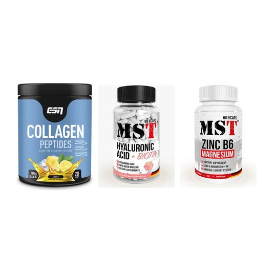 Haut, Haare & Nägel: ESN Collagen + MST Hyaluronic + MST Zinc – alle enthaltenen Artikel