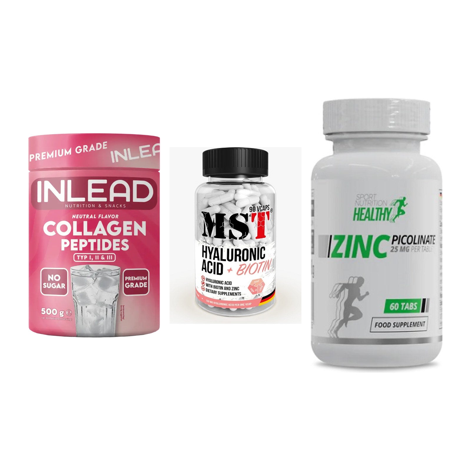 Haut, Haare & Nägel: INLEAD Collage + MST Hyaluronic + MST Healthy – alle enthaltenen Artikel