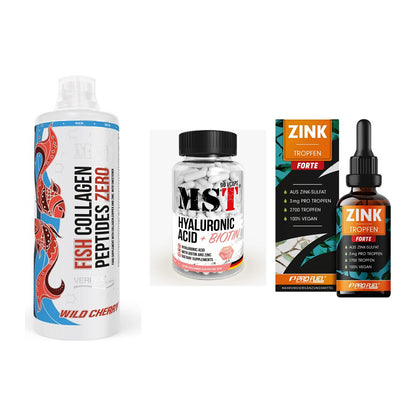 Haut, Haare & Nägel: MST Fish + MST Hyaluronic + ProFuel Zink – alle enthaltenen Artikel