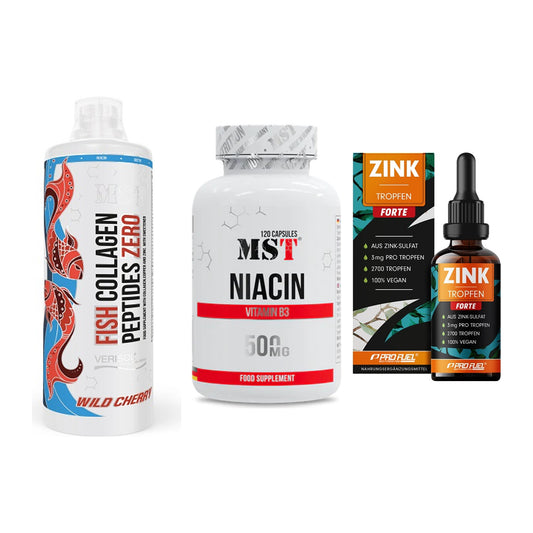 Haut, Haare & Nägel: MST Fish + MST Niacin + ProFuel Zink – alle enthaltenen Artikel