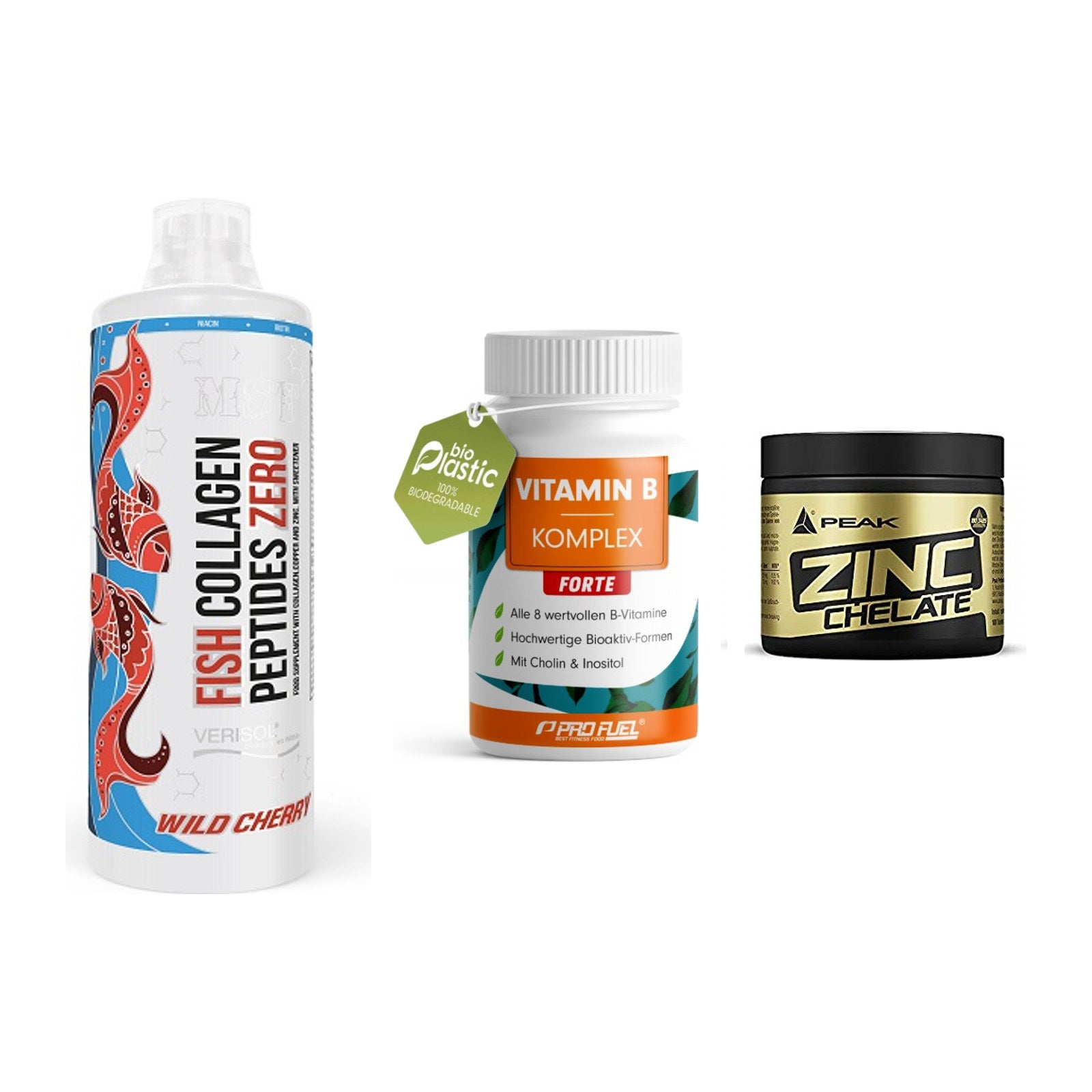 Haut, Haare & Nägel: MST Fish + ProFuel Vitami + Peak Zink – alle enthaltenen Artikel