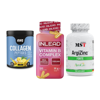 Haut, Haare & Nägel: ESN Collagen + INLEAD Vitamin + MST ArgiZinc – alle enthaltenen Artikel