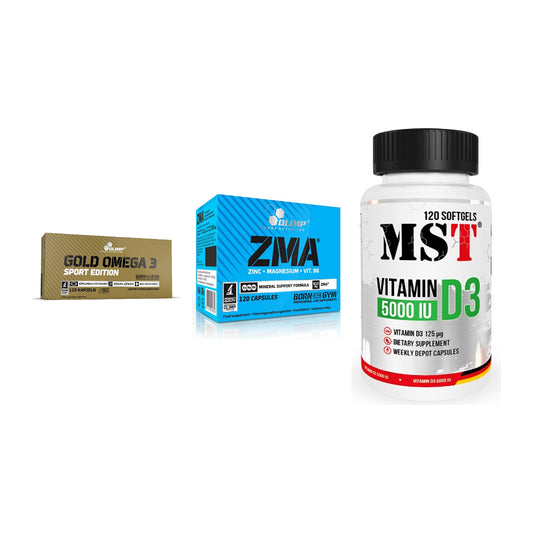 Herz & Gefäße: Olimp Omega 3 + Olimp ZMA + MST Vitamin D3 – alle enthaltenen Artikel