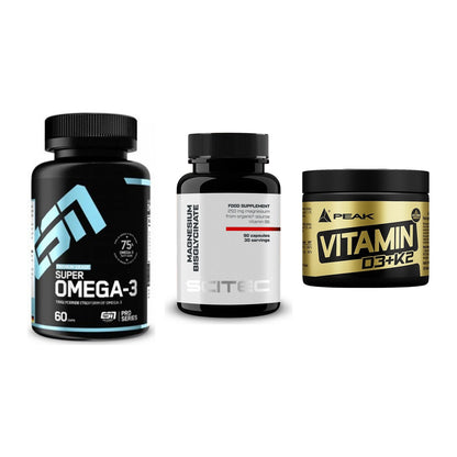 Herz & Gefäße: ESN Omega 3 + Scitec Magnesium + Peak Vitamin – alle enthaltenen Artikel