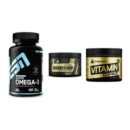 Herz & Gefäße: ESN Omega 3 + Peak Magnesium + Peak Vitamin – alle enthaltenen Artikel