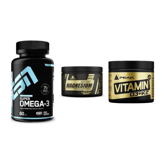 Herz & Gefäße: ESN Omega 3 + Peak Magnesium + Peak Vitamin – alle enthaltenen Artikel