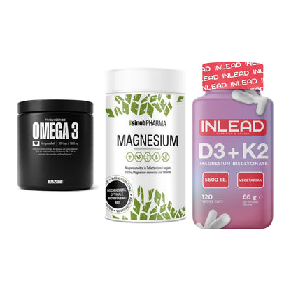 Herz & Gefäße: Big Zone Omega 3 + Sinob Magnesium + INLEAD Vitamin – alle enthaltenen Artikel