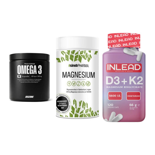 Herz & Gefäße: Big Zone Omega 3 + Sinob Magnesium + INLEAD Vitamin – alle enthaltenen Artikel