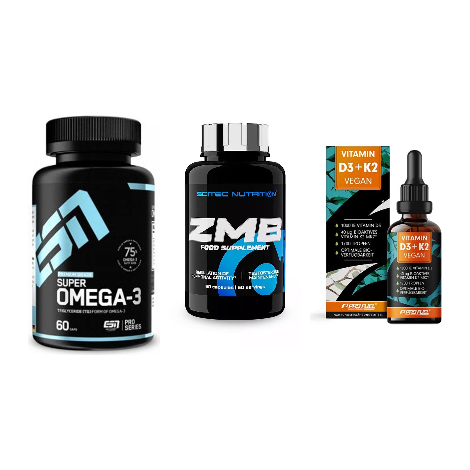 Herz & Gefäße: ESN Omega 3 + Scitec ZMB + ProFuel Vitamin – alle enthaltenen Artikel