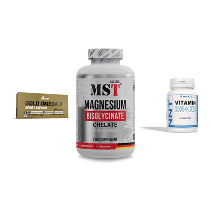Herz & Gefäße: Olimp Omega 3 + MST Magnesium + NNT Vitamin – alle enthaltenen Artikel