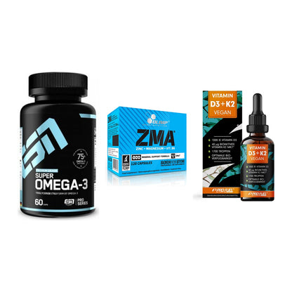 Herz & Gefäße: ESN Omega 3 + Olimp ZMA + ProFuel Vitamin – alle enthaltenen Artikel